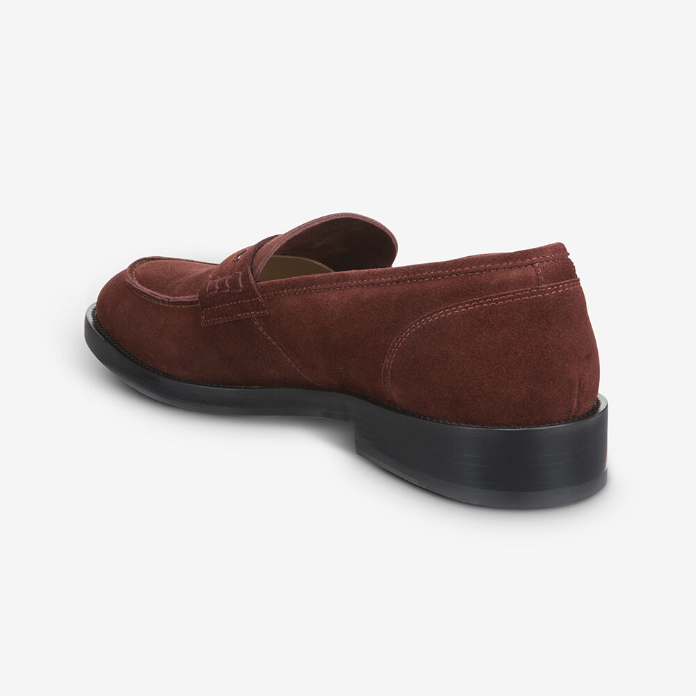 Allen Edmonds Bolama Wildleder Loafers Herren Rot | Deutschland-3509741