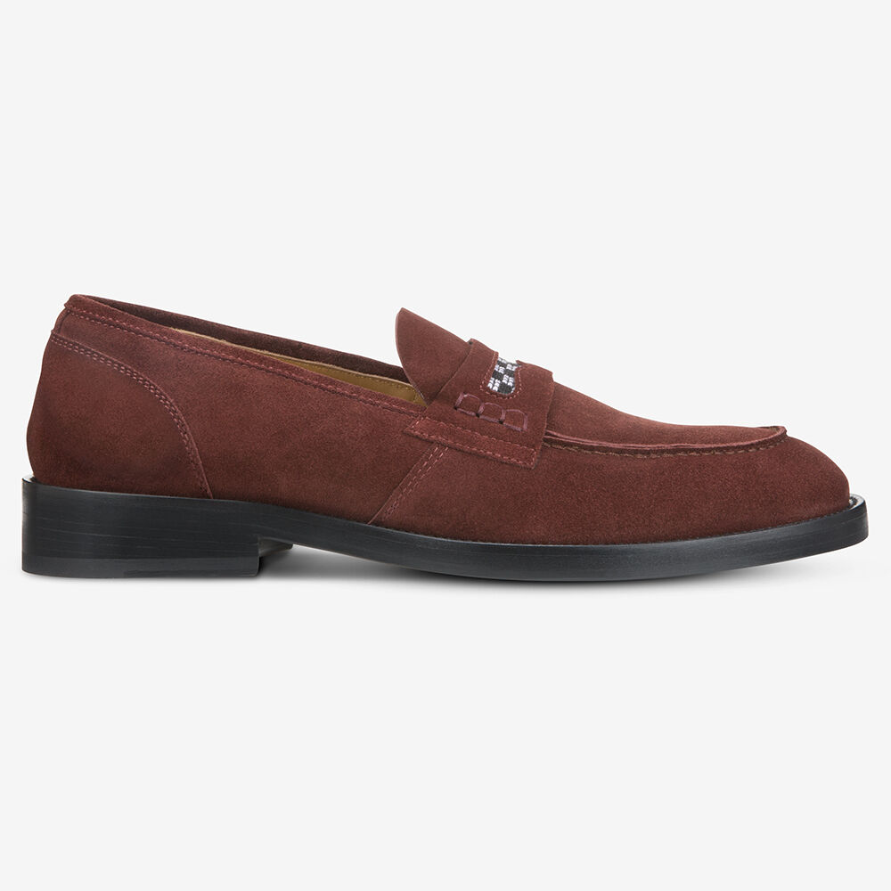 Allen Edmonds Bolama Wildleder Loafers Herren Rot | Deutschland-3509741