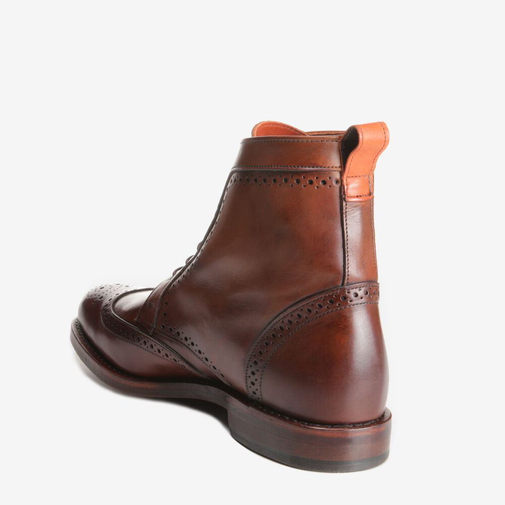 Allen Edmonds Dalton Wingtip Kleid Stiefel Herren Dunkelrot | Deutschland-5907618