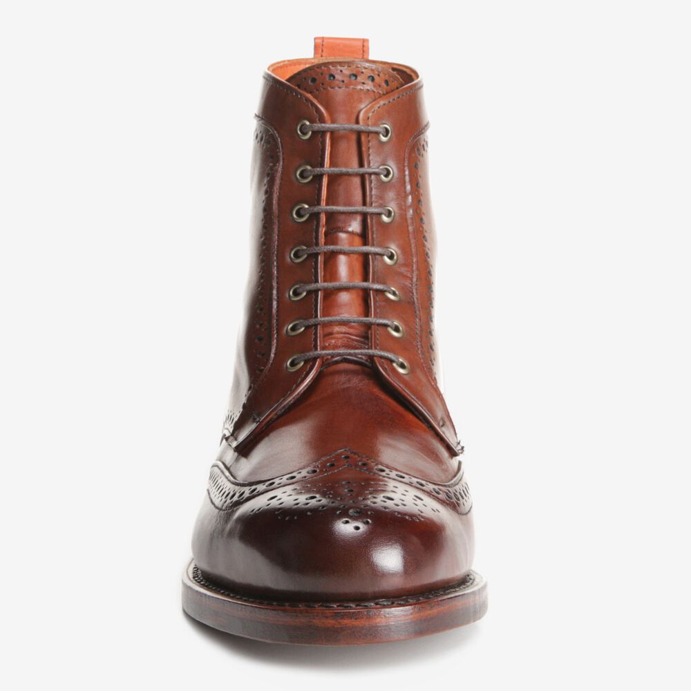 Allen Edmonds Dalton Wingtip Kleid Stiefel Herren Dunkelrot | Deutschland-5907618