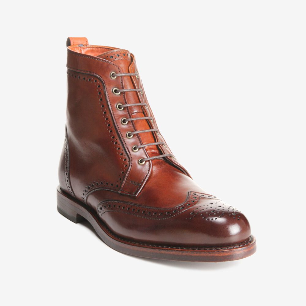 Allen Edmonds Dalton Wingtip Kleid Stiefel Herren Dunkelrot | Deutschland-5907618