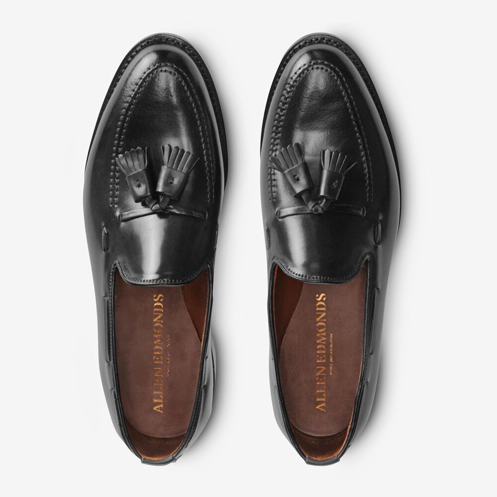 Allen Edmonds Grayson Shell Cordovan Loafers Herren Schwarz | Deutschland-0239647