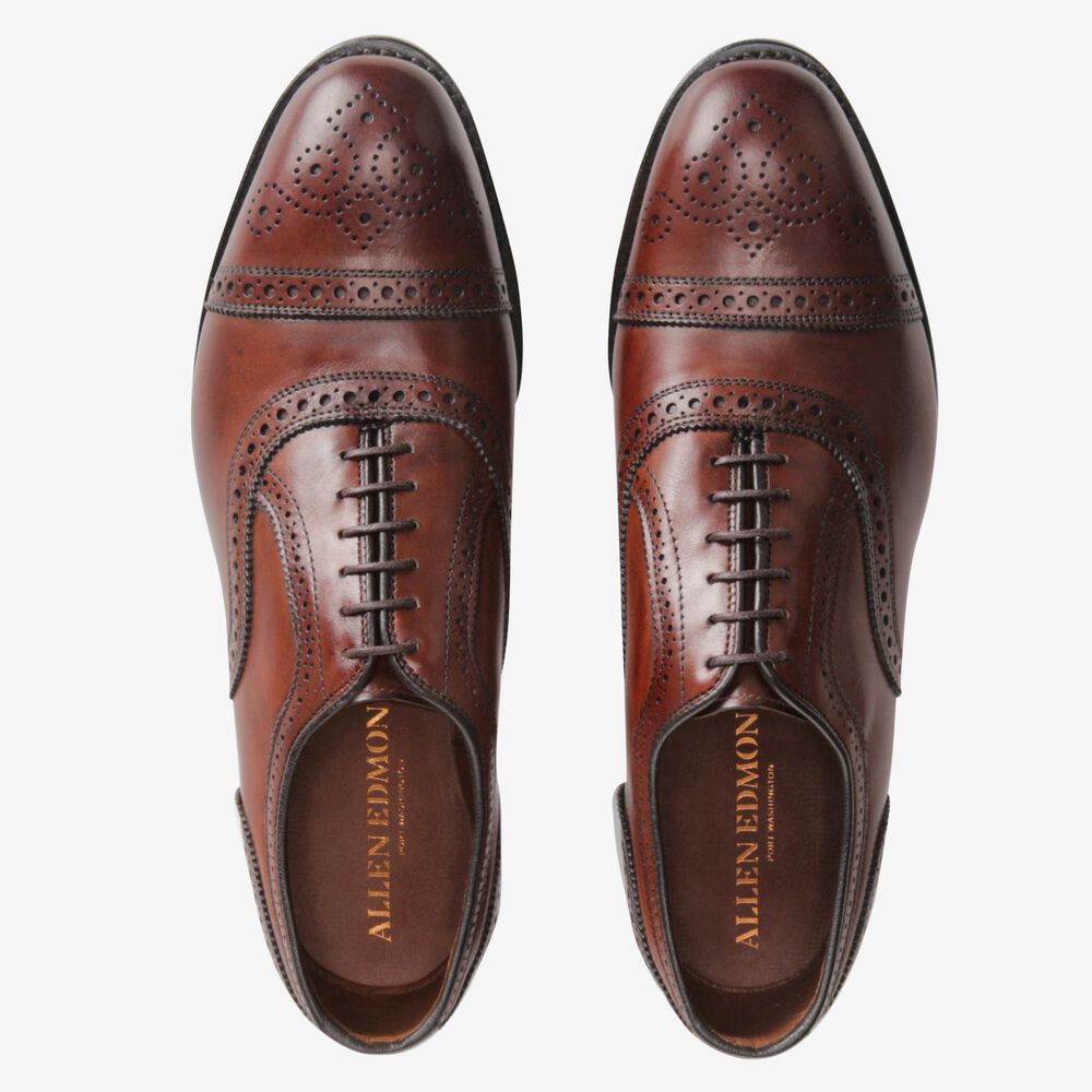 Allen Edmonds Strand Oxford Herren Dunkelrot | Deutschland-4501367